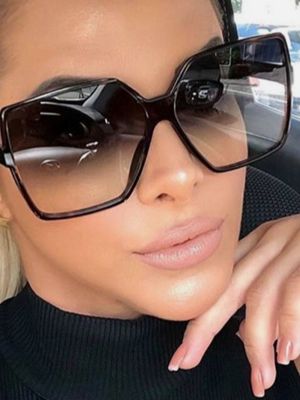 OVERSIZED Sunglasses YOUR SAINT Women Lady Flat Top Big Huge Sunnies Gafas SHADZ